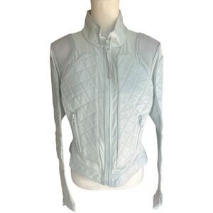 Blanc Noir Leather Moto Mesh Jacket